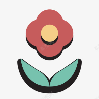 白色小花小花图标