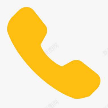红色电话标志下单黄色电话图标