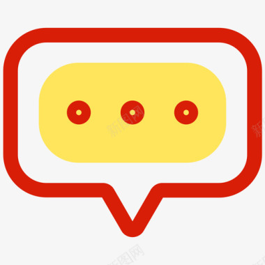 黄红对话框消息对话框图标