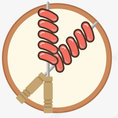 烤基围虾烤小肠图标
