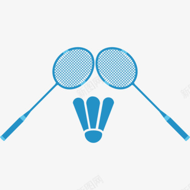 羽毛球网羽毛球比赛蓝色01图标