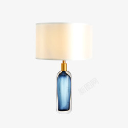 现代简约创意轻奢琉璃酒瓶艺术台灯设计师蓝色酒厅吧台素材