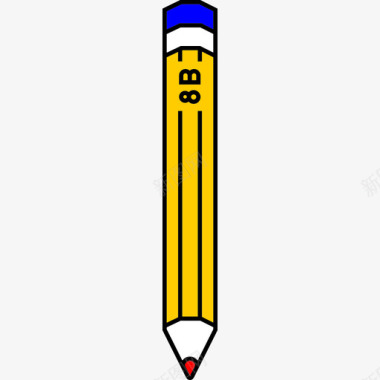 彩色铅笔背景铅笔图标