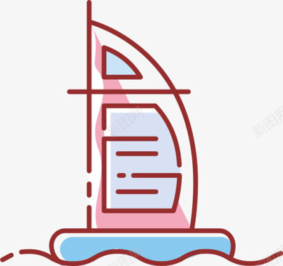 迪拜帆船酒店图标
