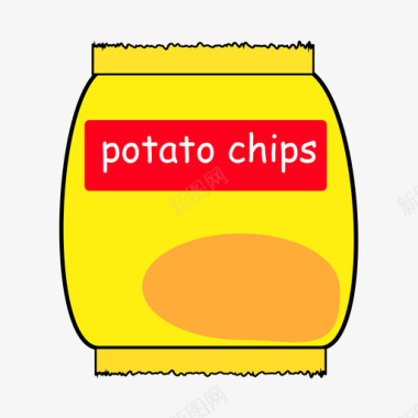 简约薯片icon图标