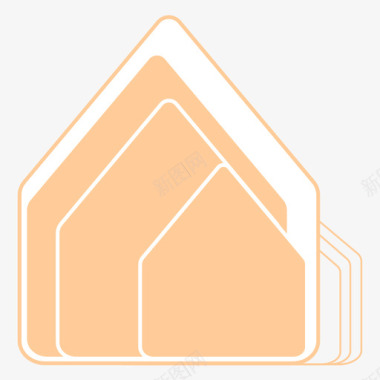 简约立体房子房子形状01图标