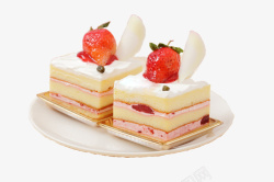 冰激凌免抠草莓水果冰激凌蛋糕高清图片