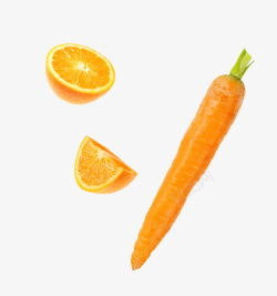 蔬菜水果橙子胡萝卜维生素果蔬红萝卜素材