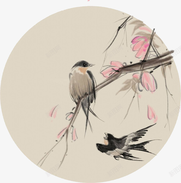 山水画鸟元素鸟鸟鸟鸟鸟鸟png免抠素材_88icon https://88icon.com 插画 鸟 山水 元素