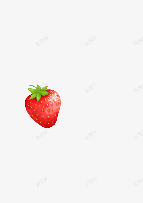手绘小草莓水果psd免抠素材_88icon https://88icon.com 手绘 草莓 水果 插画
