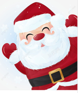 聖誕老人紅色帽子白色鬍子素材