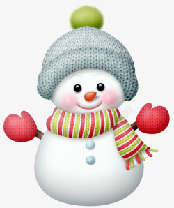 围巾圣诞戴围巾的雪人高清图片