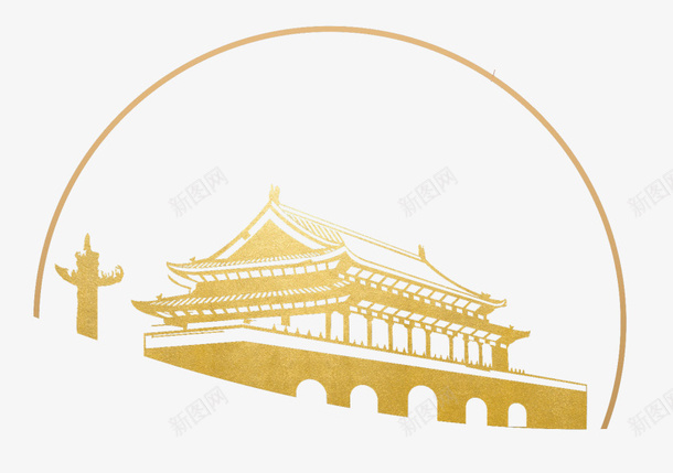 金色天安门景png免抠素材_88icon https://88icon.com 金 色 天 安 门