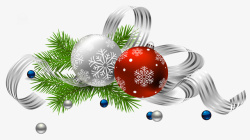 圣诞银色吊球圣诞节银色球元素高清图片