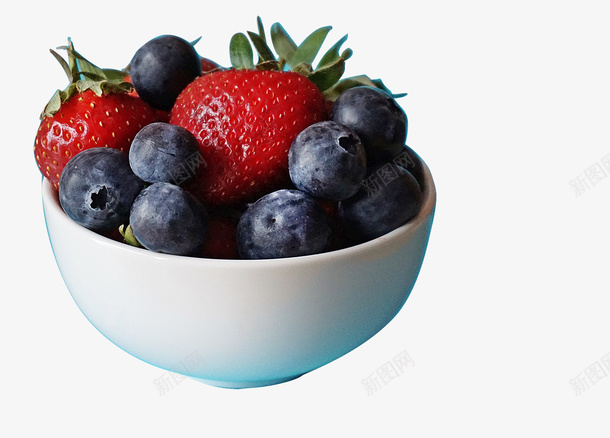 一碗满满的水果png免抠素材_88icon https://88icon.com 草莓 蓝莓 一碗水果 果盘
