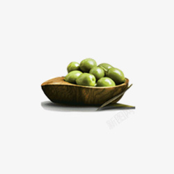 橄榄果橄榄果装饰元素橄榄盘子高清图片