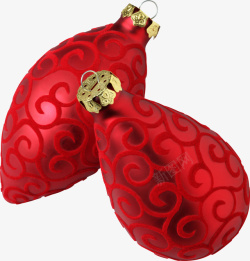 圣诞节喜庆红色装饰球素材