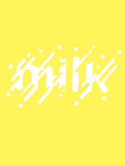 牛奶背景字体素材