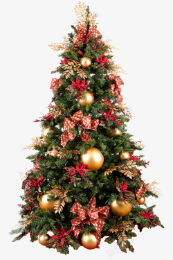圣诞元素彩色装饰圣诞树元素高清图片