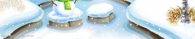 积雪唯美背景图片psd设计背景_88icon https://88icon.com 积雪 唯美 插画 背景图 冬季