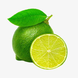 绿色柠檬片青柠檬柠檬片柠檬绿色水果新鲜鲜榨高清图片