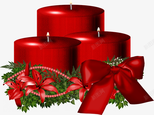 圣诞节红色蜡烛元素png免抠素材_88icon https://88icon.com 圣诞节 圣诞元素 圣诞蜡烛 圣诞素材