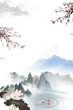梅花中国风景背景