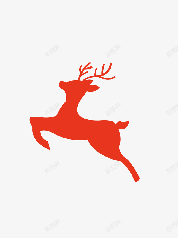 圣诞节奔跑小鹿png免抠素材_88icon https://88icon.com 圣诞 小鹿 动物 奔跑