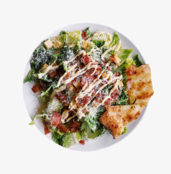 轻食俯拍的蔬菜沙拉高清图片