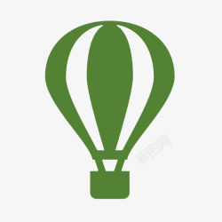 热气球设计图标热气球纯色图标高清图片