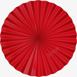 红色中国风圆形扇子素材
