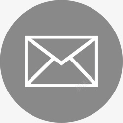 邮件图标素材灰色圆形素材