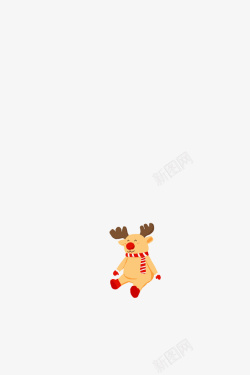 圣诞挂件插画素材圣诞玩偶麋鹿高清图片