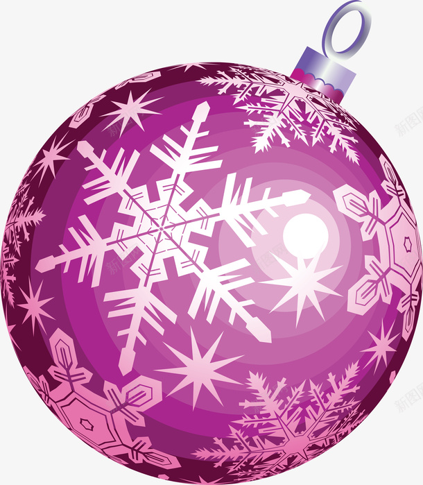 圣诞节紫色雪花球png免抠素材_88icon https://88icon.com 圣诞 圣诞元素 圣诞节 圣诞装饰