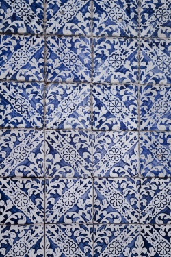 瓷砖质感白色和蓝色花瓷砖高清图片