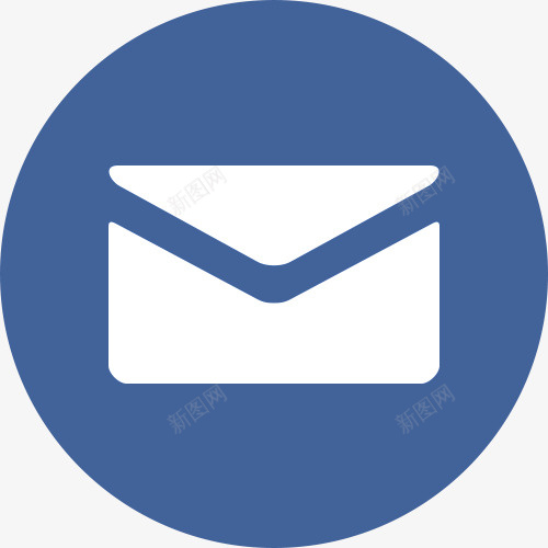 邮件图标蓝色圆形png免抠素材_88icon https://88icon.com 信 邮件 网邮件 邮箱 信元素
