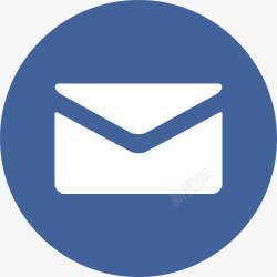 水晶邮件图标邮件图标蓝色圆形高清图片