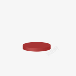 红色圆柱展示台素材
