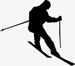 滑雪姿势滑雪姿势运动剪影高清图片