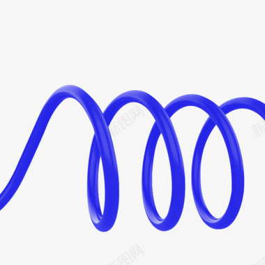蓝色的电源线网线连接线图标