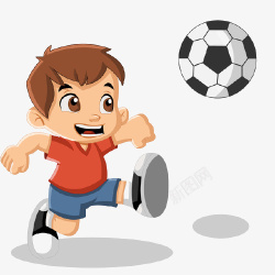 调皮的男孩小孩子足球踢足球的小男孩高清图片