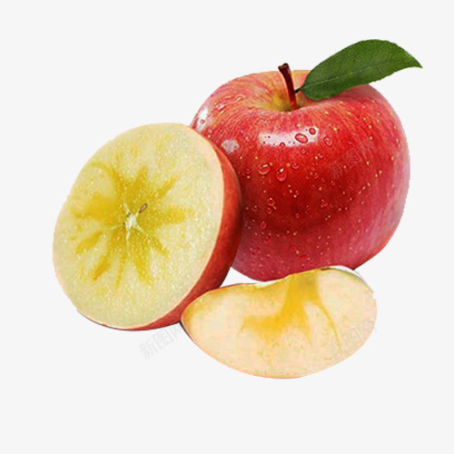 水果苹果红苹果png免抠素材_88icon https://88icon.com 苹果 红苹果 切开 水滴 叶子