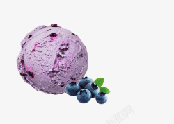蓝莓牛奶冰激凌素材