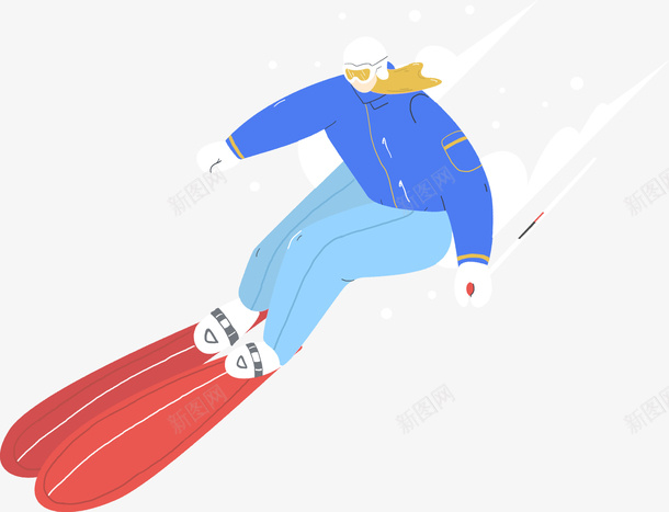 手绘滑雪运动png免抠素材_88icon https://88icon.com 冬天 卡通 手绘 滑雪 滑雪橇 花样滑雪 运动