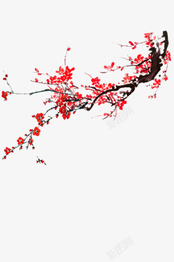 花式中国古风花枝元素001高清图片