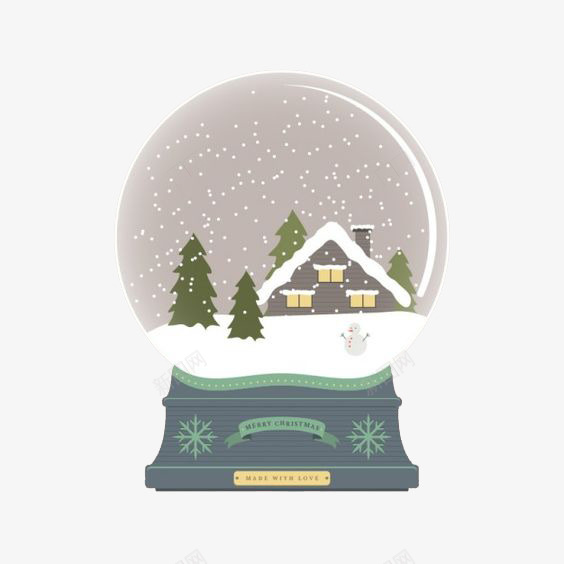 圣诞雪景装饰玻璃球png免抠素材_88icon https://88icon.com 圣诞节 圣诞节装饰 玻璃球 雪景装饰