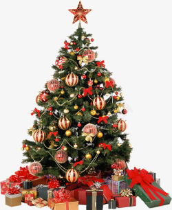 喜庆圣诞树装饰素材