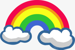 漂亮的彩虹美丽的彩虹云朵高清图片