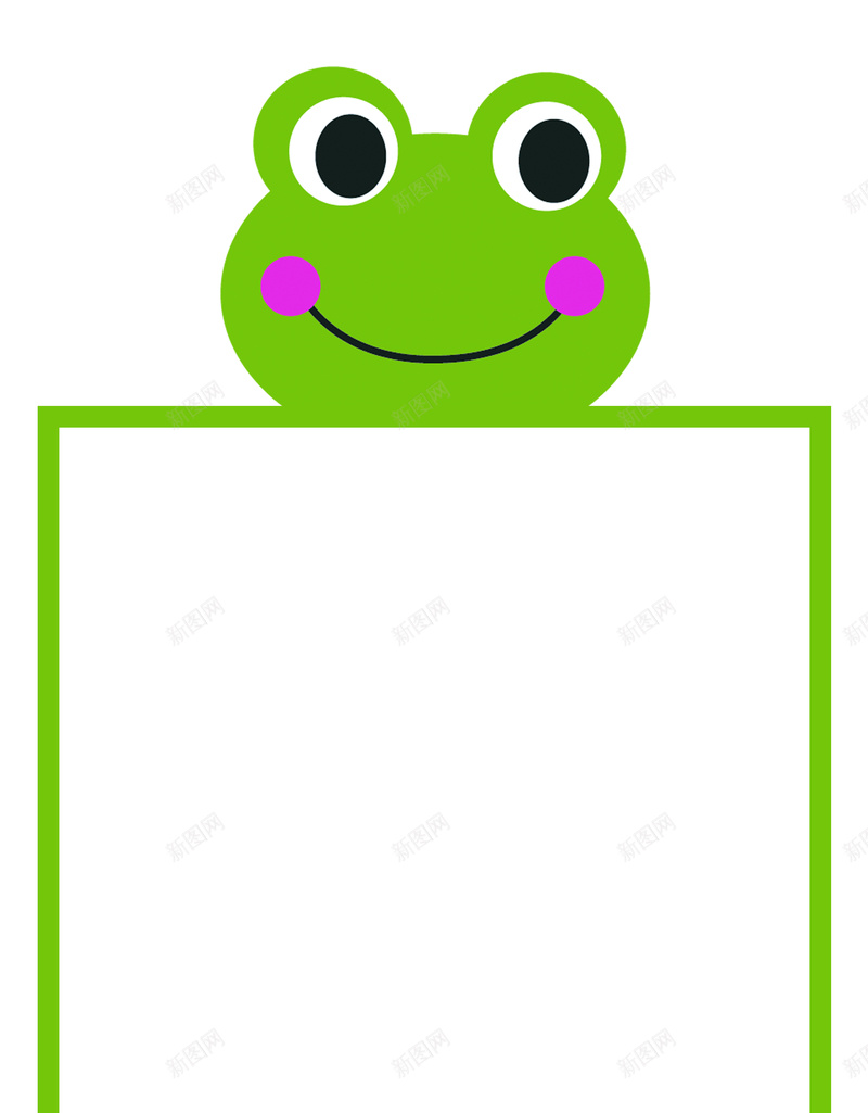 卡通青蛙方框外框jpg设计背景_88icon https://88icon.com 卡通 图形框 图形框框 外框 方框 青蛙