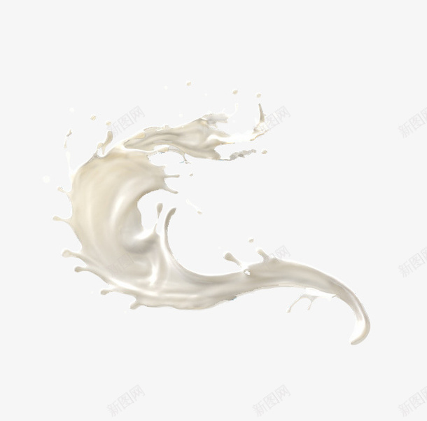 飞溅的奶花液体特效png免抠素材_88icon https://88icon.com 液体 奶 牛奶 特效